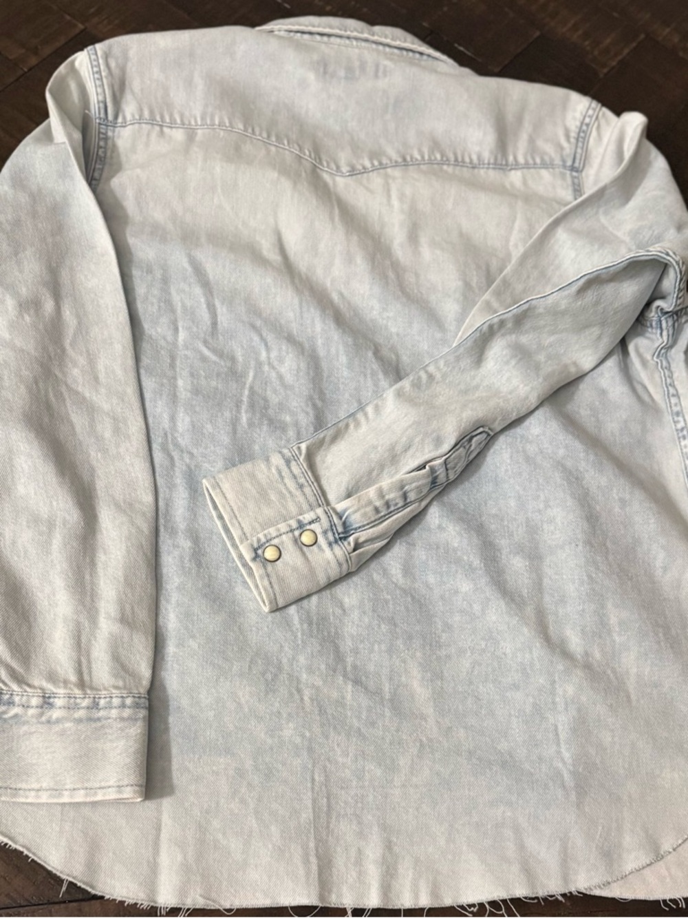 Lucky Brand Light Blue Denim Button-Down Shirt for Women - Picture 8 of 9